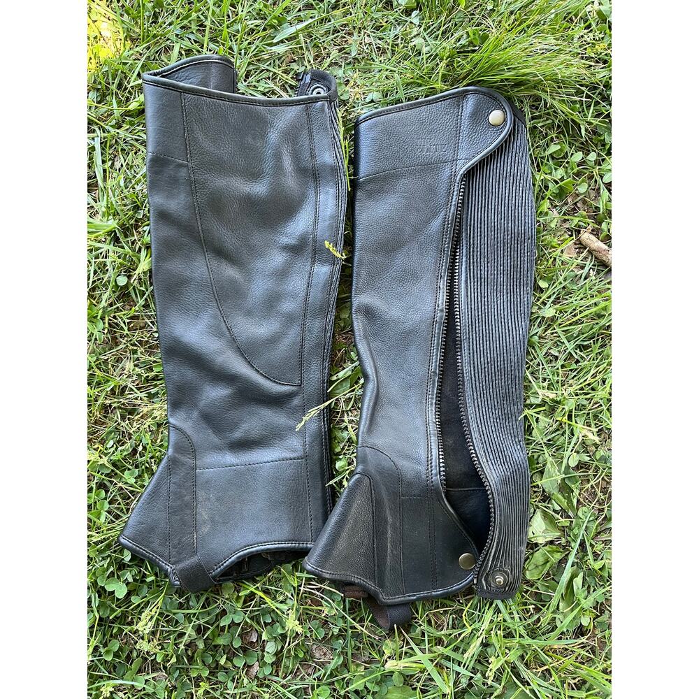 NWOT The Elite Leather Half Chaps size T-XL